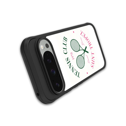 Tennis Club stylish phone case for google pixel 9 pro | glossy glass and slim fit