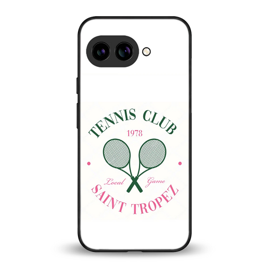 Tennis Club back phone cover | glass case for google pixel 9a