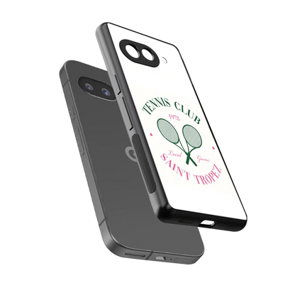 Tennis Club sleek google pixel 9a cover with tempered glass back and TPU edges