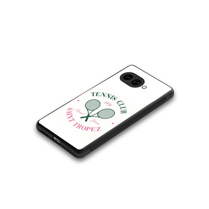 Tennis Club stylish phone case for google pixel 9a | glossy glass and slim fit