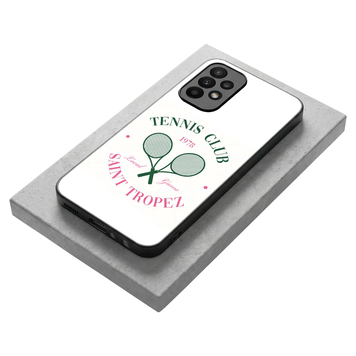 Tennis Club stylish phone case for samsung galaxy a23 | glossy glass and slim fit
