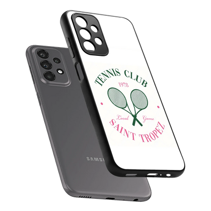 Tennis Club sleek samsung galaxy a23 cover with tempered glass back and TPU edges