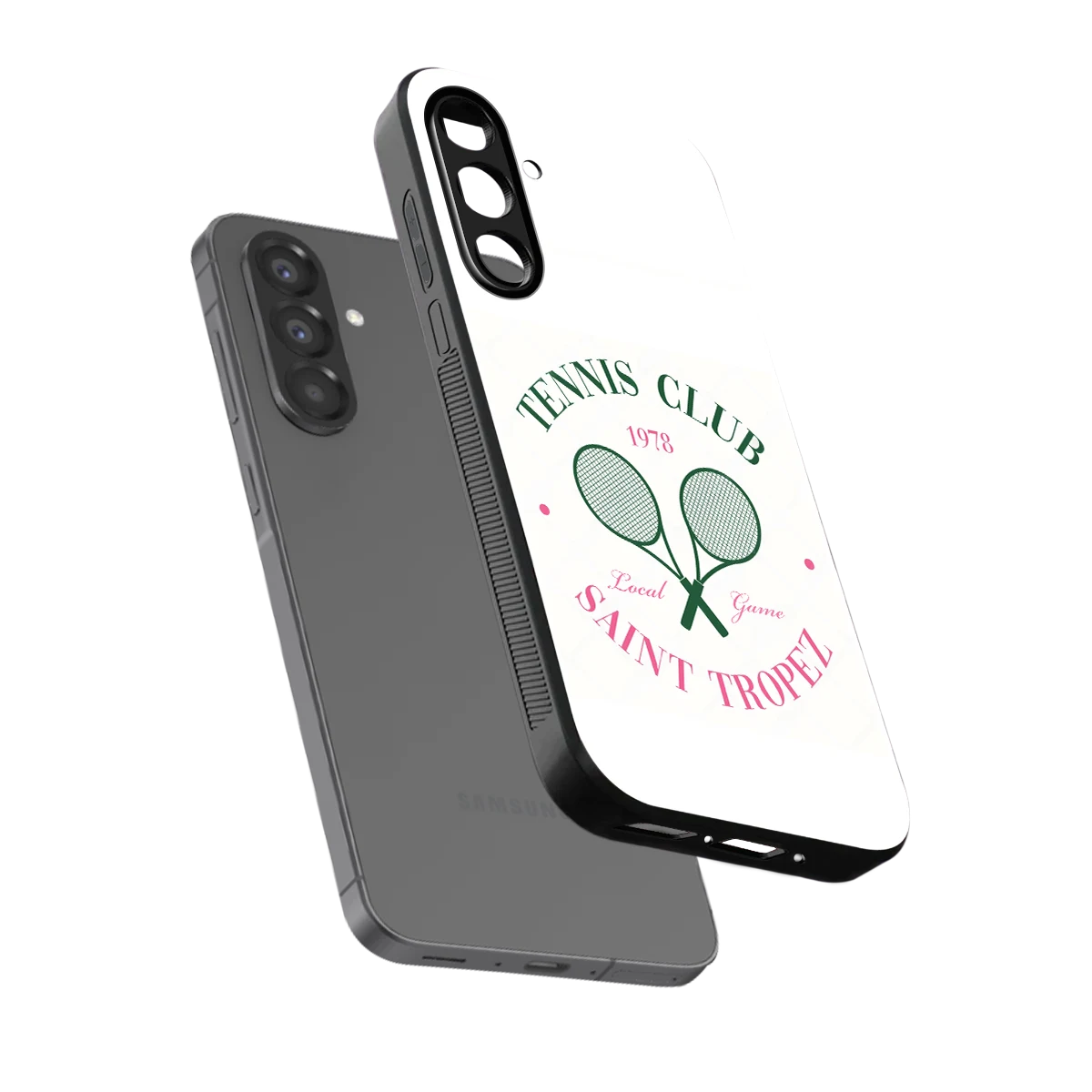 Tennis Club sleek samsung galaxy a36 5g cover with tempered glass back and TPU edges