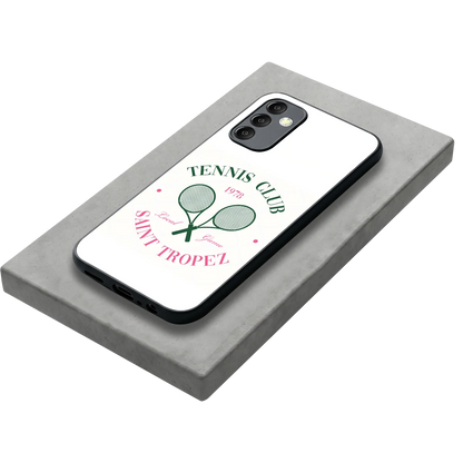 Tennis Club stylish phone case for samsung galaxy m14 5g | glossy glass and slim fit