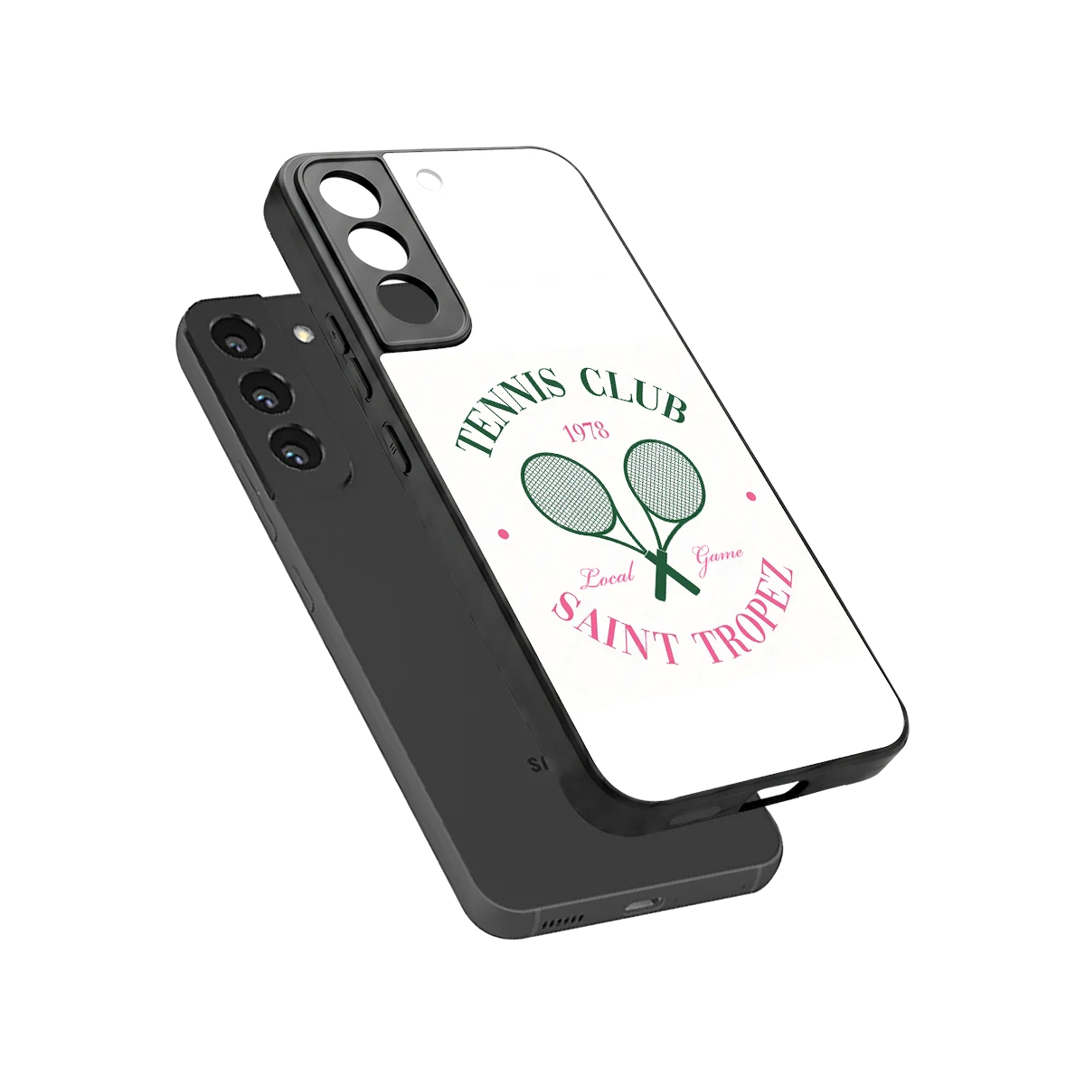 Tennis Club sleek samsung galaxy s22 cover with tempered glass back and TPU edges