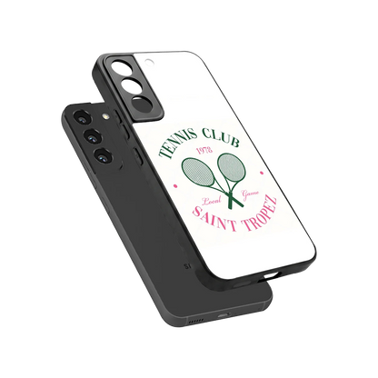 Tennis Club sleek samsung galaxy s22 cover with tempered glass back and TPU edges