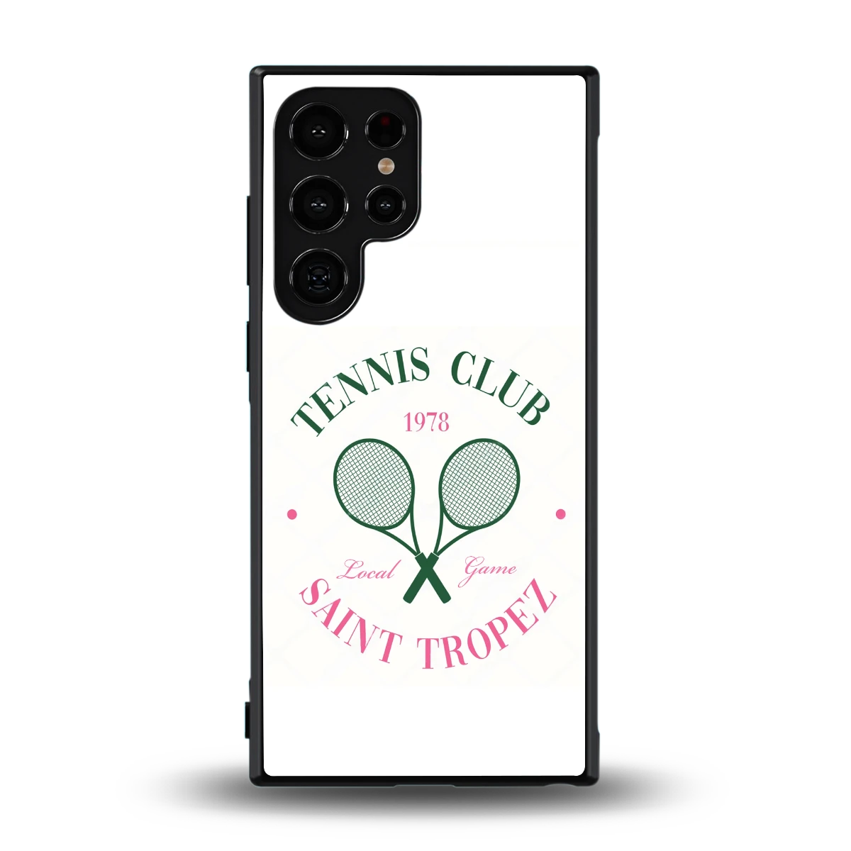 Tennis Club back phone cover | glass case for samsung galaxy s24 ultra