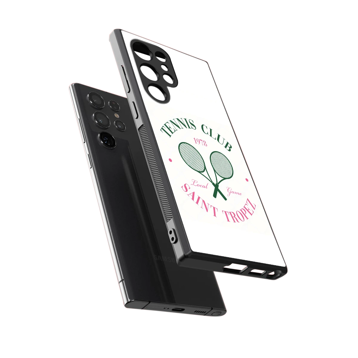 Tennis Club sleek samsung galaxy s24 ultra cover with tempered glass back and TPU edges