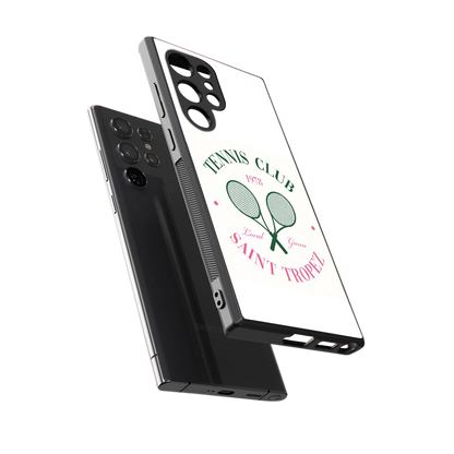 Tennis Club sleek samsung galaxy s24 ultra cover with tempered glass back and TPU edges