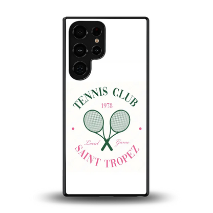 Tennis Club back phone cover | glass case for samsung galaxy s25 ultra