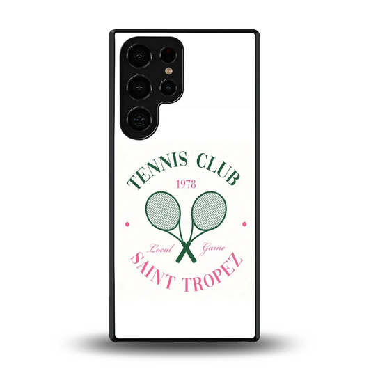 Tennis Club back phone cover | glass case for samsung galaxy s25 ultra