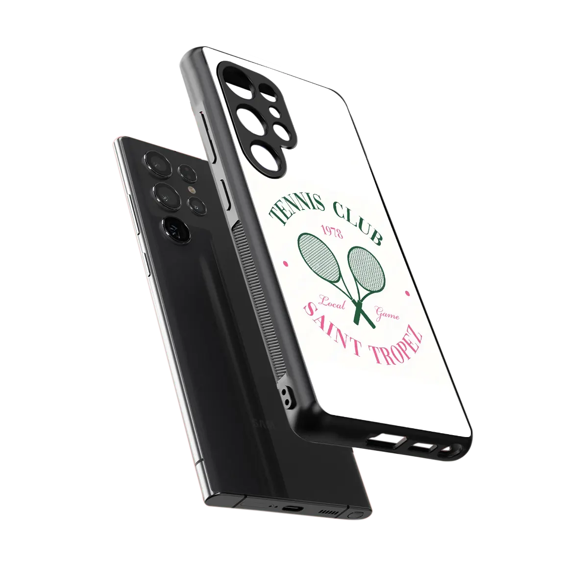 Tennis Club sleek samsung galaxy s25 ultra cover with tempered glass back and TPU edges