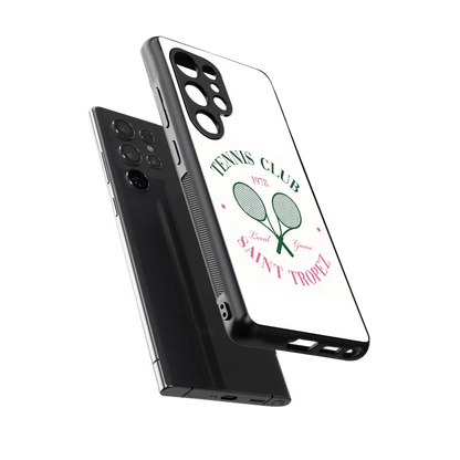Tennis Club sleek samsung galaxy s26 ultra cover with tempered glass back and TPU edges