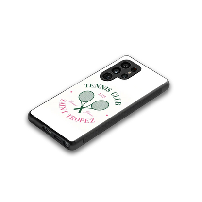 Tennis Club stylish phone case for samsung galaxy s25 ultra | glossy glass and slim fit
