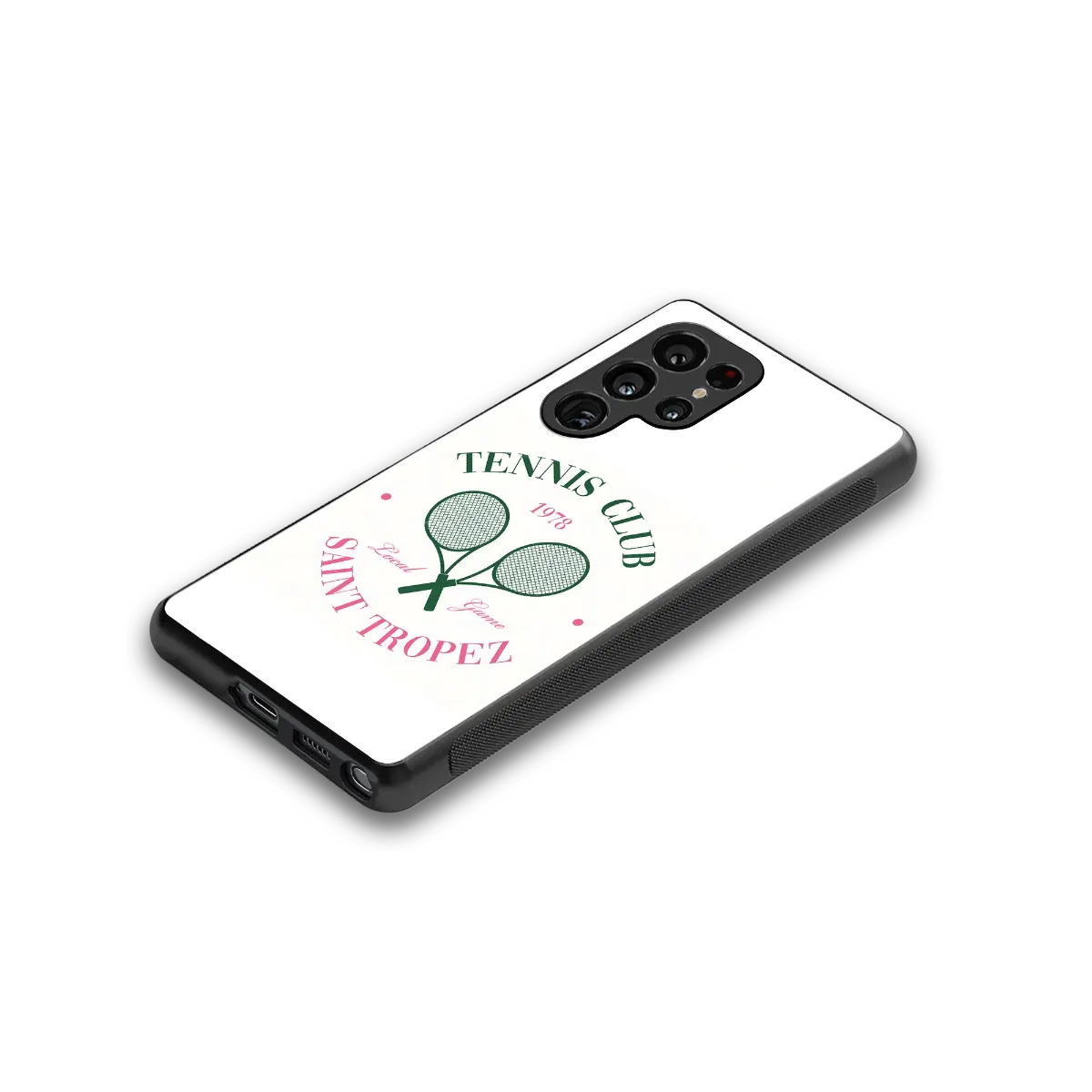 Tennis Club stylish phone case for samsung galaxy s26 ultra | glossy glass and slim fit