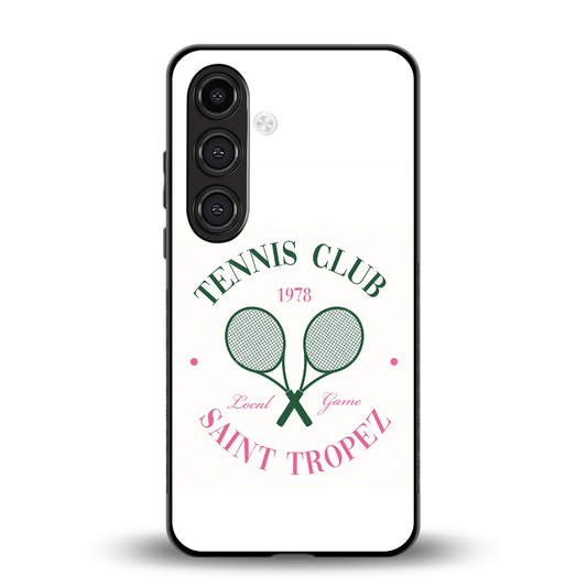 Tennis Club back phone cover | glass case for samsung galaxy s23 plus