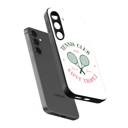 Tennis Club sleek samsung galaxy s24 plus cover with tempered glass back and TPU edges