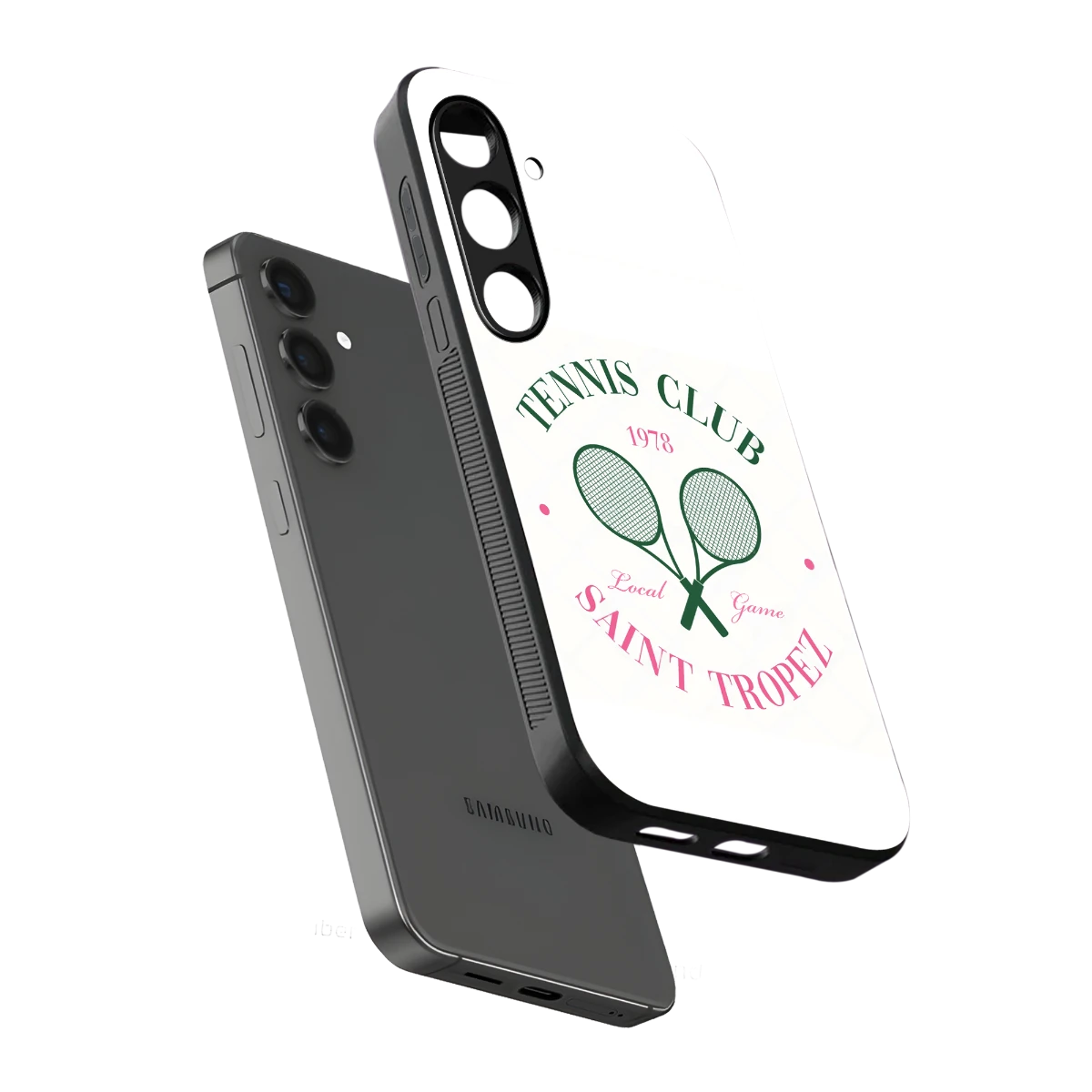 Tennis Club sleek samsung galaxy s24 cover with tempered glass back and TPU edges
