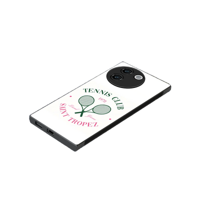 Tennis Club stylish phone case for vivo v30e | glossy glass and slim fit