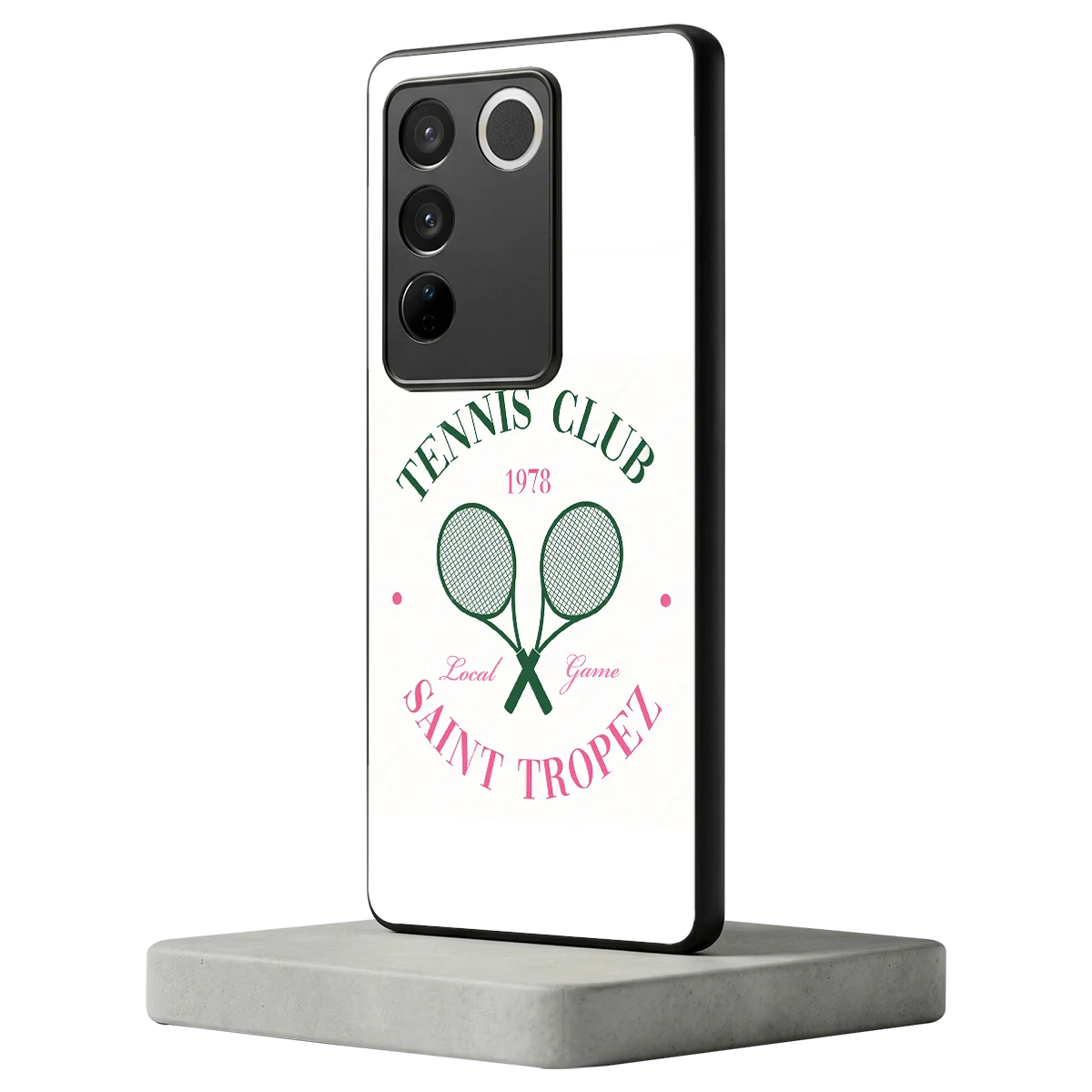 Tennis Club vivo v27 5g mobile cover | shockproof glass phone case