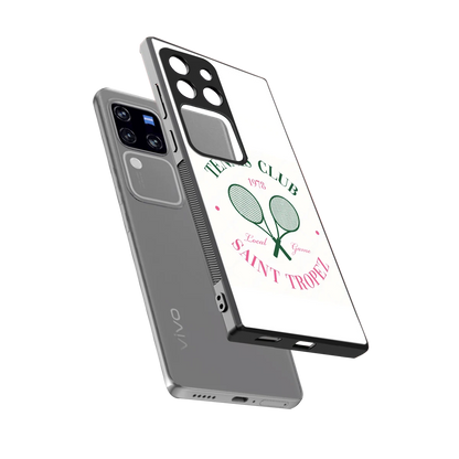 Tennis Club sleekvivo v30 pro cover with tempered glass back and TPU edges