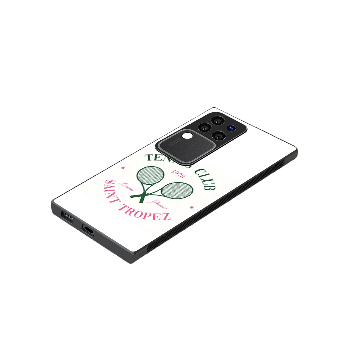 Tennis Club stylish phone case forvivo v30 pro | glossy glass and slim fit