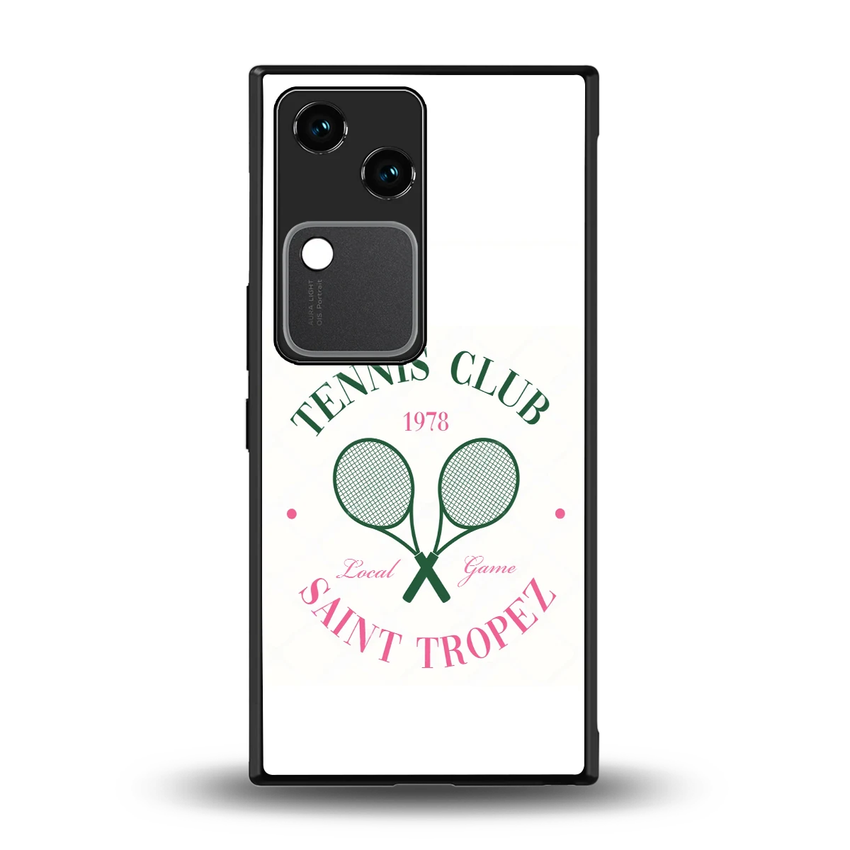 Tennis Club back phone cover | glass case for vivo v30