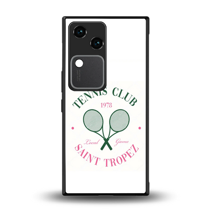Tennis Club back phone cover | glass case for vivo v30
