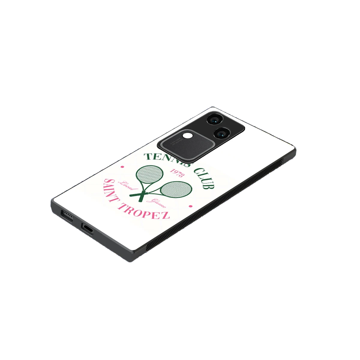 Tennis Club stylish phone case for vivo v30 | glossy glass and slim fit
