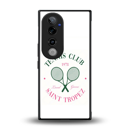 Tennis Club back phone cover | glass case for vivo v40 pro