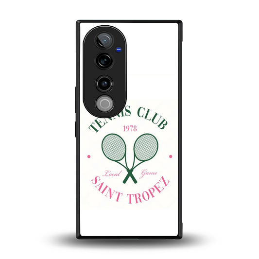 Tennis Club back phone cover | glass case for vivo v40 pro