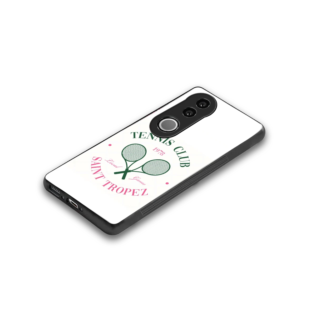 Tennis Club stylish phone case for vivo v50 | glossy glass and slim fit