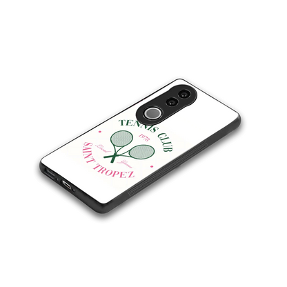 Tennis Club stylish phone case for vivo v50 | glossy glass and slim fit