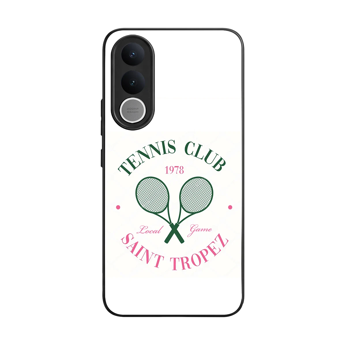Tennis Club back phone cover | glass case for vivo v70 fe