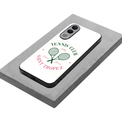 Tennis Club stylish phone case for vivo v70 fe | glossy glass and slim fit