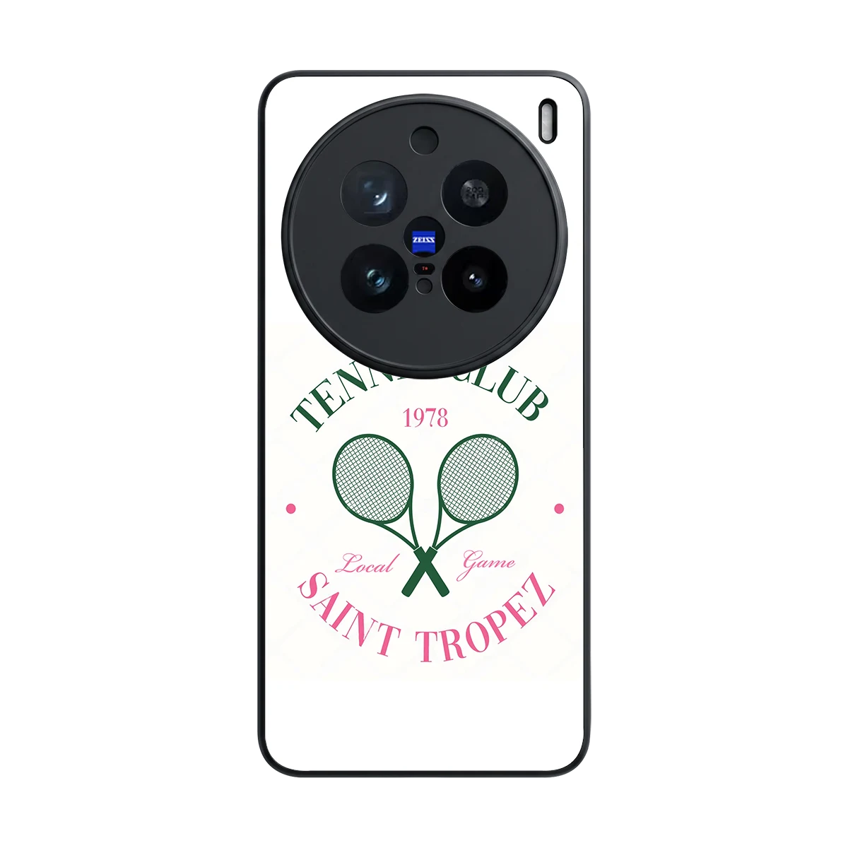Tennis Club back phone cover | glass case for vivo x200 pro