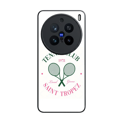Tennis Club back phone cover | glass case for vivo x200 pro