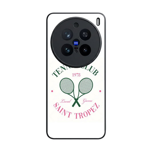 Tennis Club back phone cover | glass case for vivo x200 pro