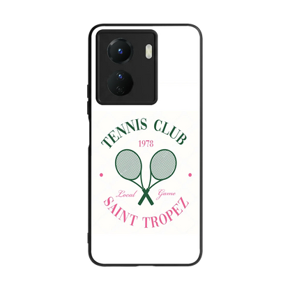 Tennis Club back phone cover | glass case for vivo y16