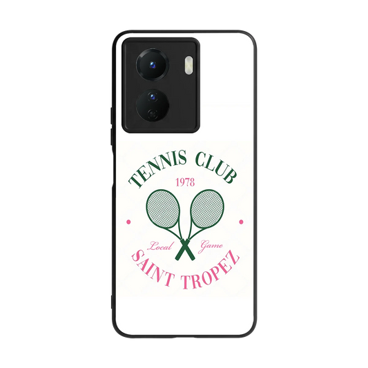 Tennis Club back phone cover | glass case for vivo y16