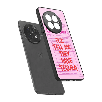 Tequila Hunt sleek oneplus 13 cover with tempered glass back and TPU edges