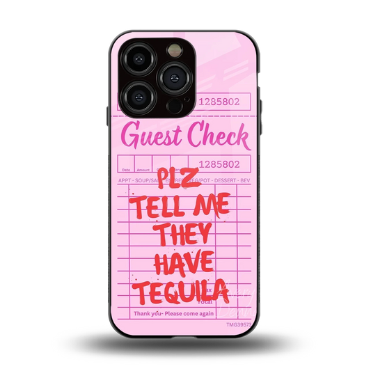 Tequila Hunt back phone cover | glass case for iphone 13 pro