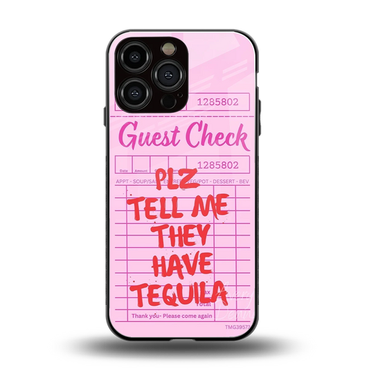 Tequila Hunt back phone cover | glass case for iphone 15 pro max