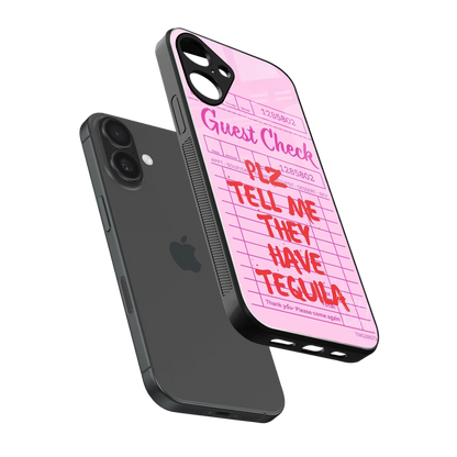 Tequila Hunt sleek iphone 16 plus cover with tempered glass back and TPU edges