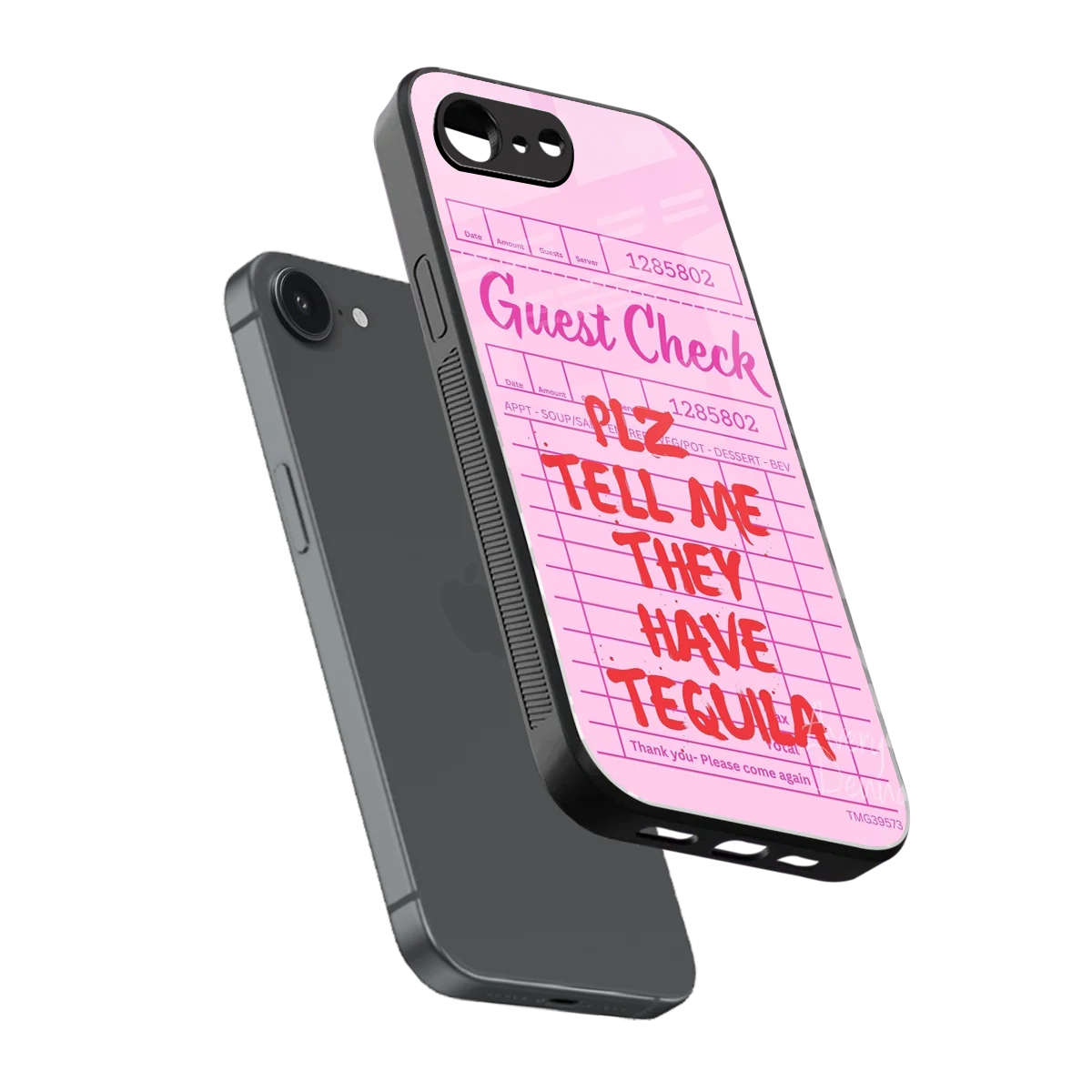 Tequila Hunt sleek iphone 16e cover with tempered glass back and TPU edges