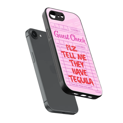 Tequila Hunt sleek iphone 16e cover with tempered glass back and TPU edges