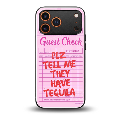 Tequila Hunt back phone cover | glass case for iphone 17 pro