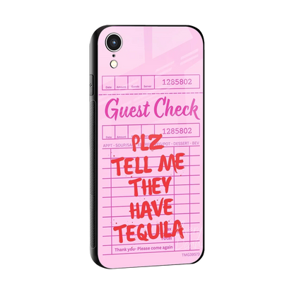 Tequila Hunt sleek iphone xr cover with tempered glass back and TPU edges