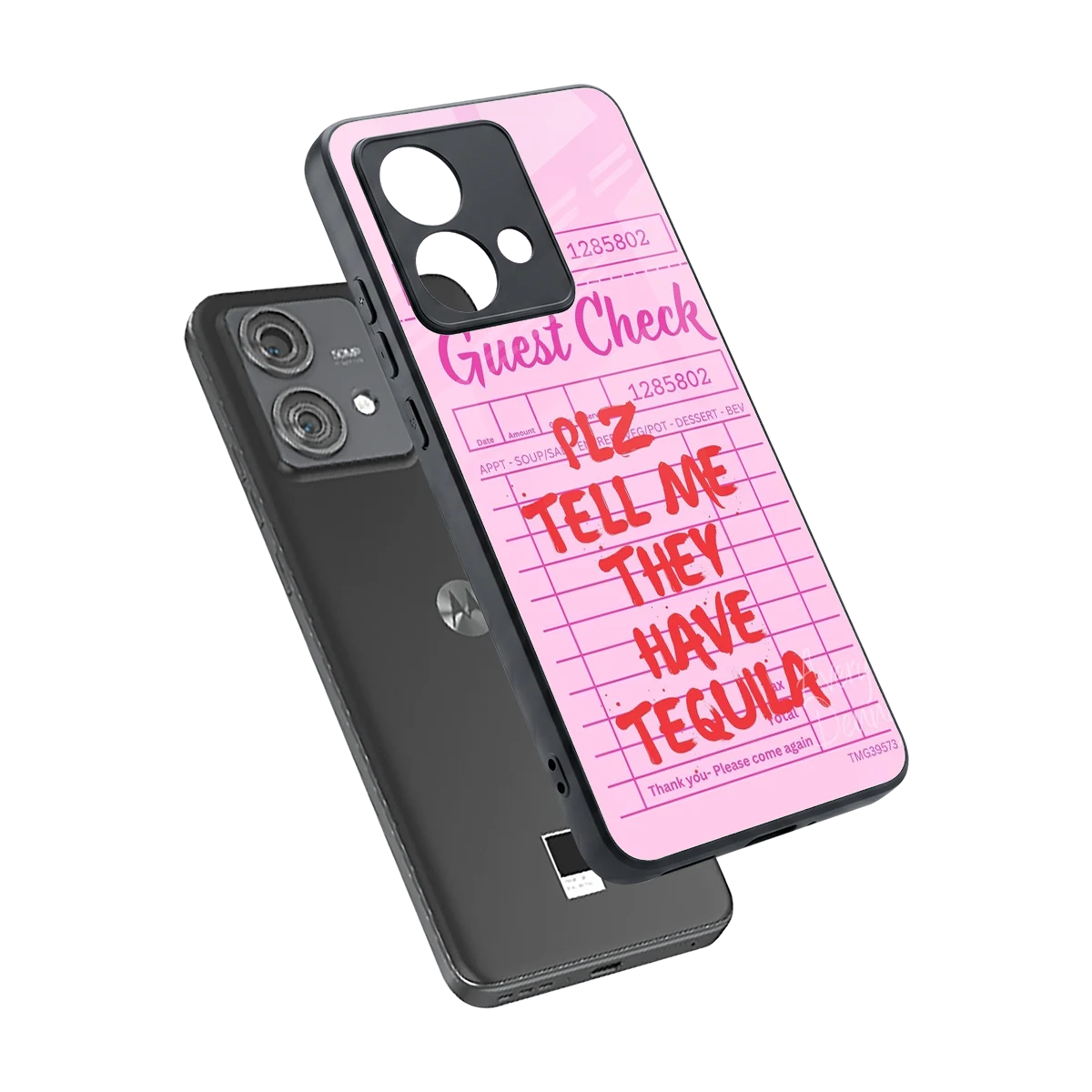 Tequila Hunt sleek motorola edge 40 neo 5g cover with tempered glass back and TPU edges
