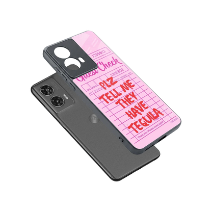 Tequila Hunt sleek motorola edge 50 fusion cover with tempered glass back and TPU edges